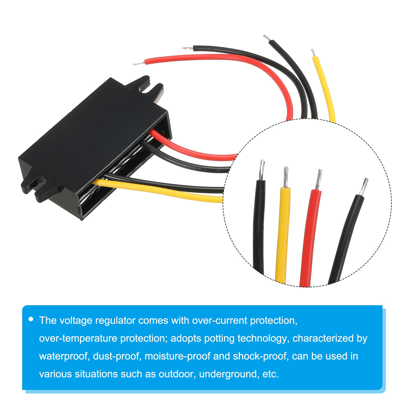 Harfington DC 36V 48V bis DC 12V 1.5A 18W Leistung Wandler Transformer Plastik Schale für LED Solaranlage