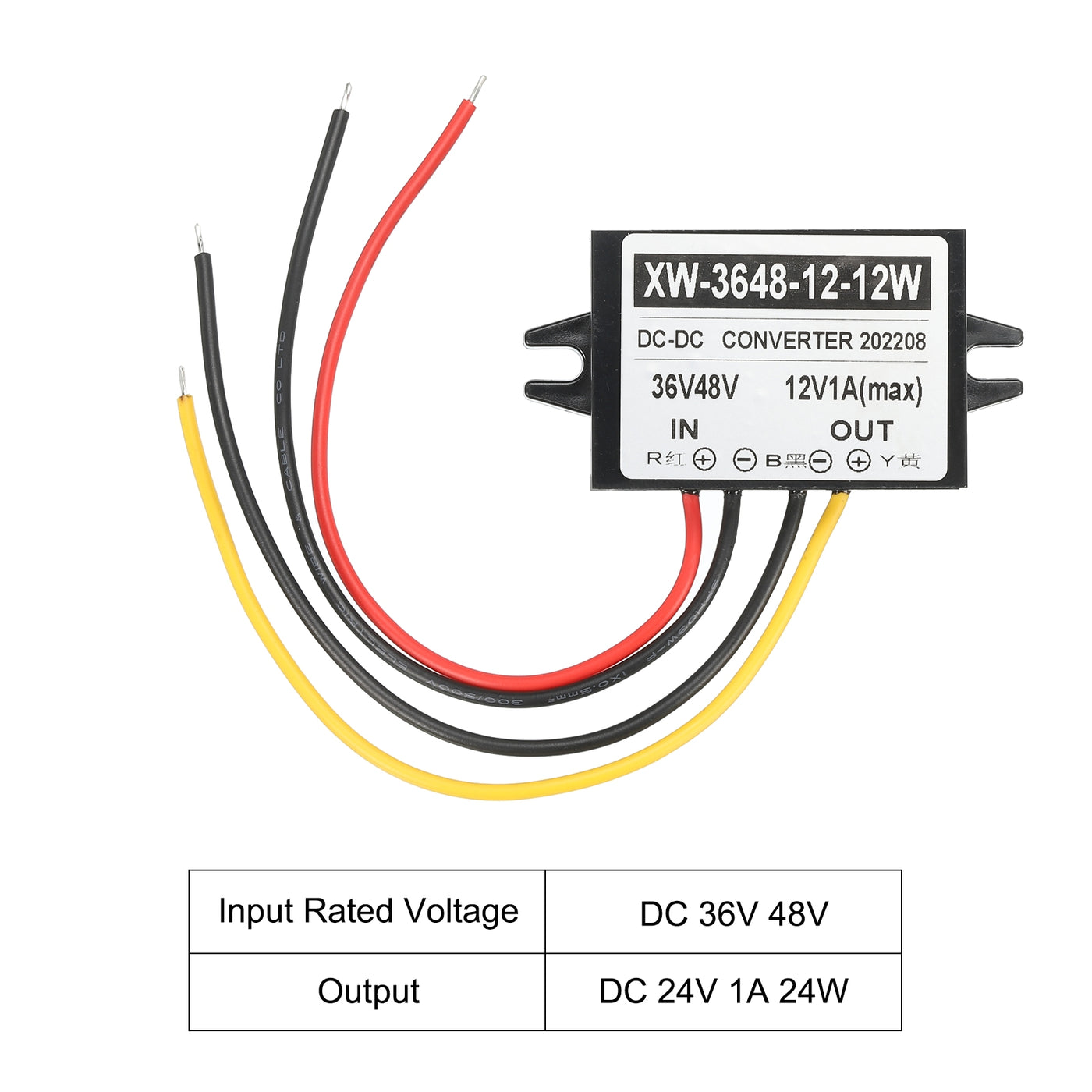 Harfington DC 36V 48V bis DC 12V 1A 12W Leistung Wandler Regler Plastiks Schale für LED Solaranlage