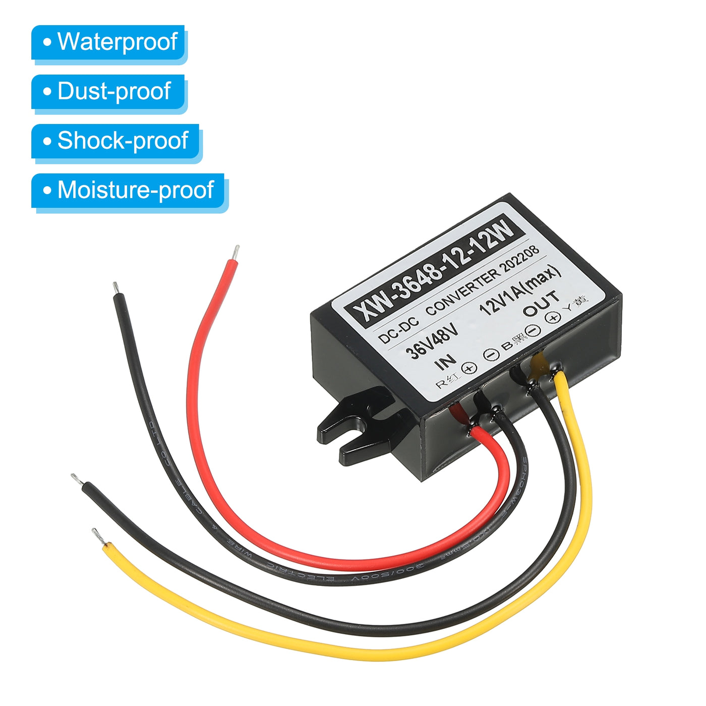 Harfington DC 36V 48V bis DC 12V 1A 12W Leistung Wandler Regler Plastiks Schale für LED Solaranlage