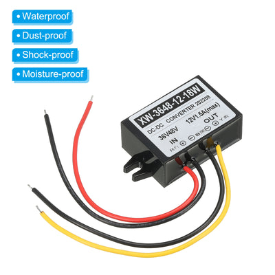 Harfington DC 36V 48V bis DC 12V 1.5A 18W Leistung Wandler Regler Plastik Schale für LED Solaranlage