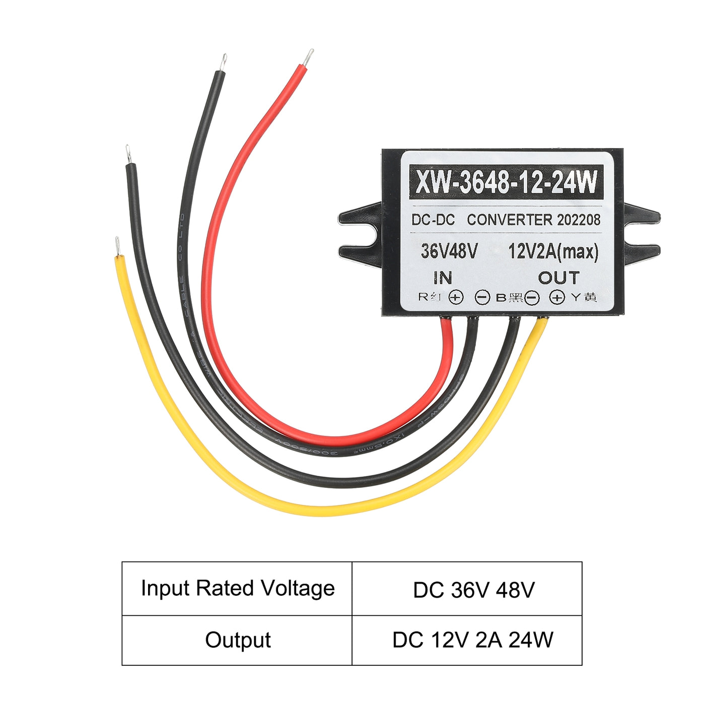 Harfington DC 36V 48V bis DC 12V 2A 24W Leistung Wandler Regler Plastik Schale für LED Solaranlage