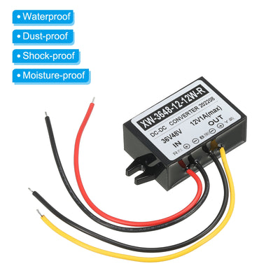 Harfington DC 36V 48V bis DC 12V 1A 12W Leistung Wandler Regler Kunststoff Schale für LED Solaranlage