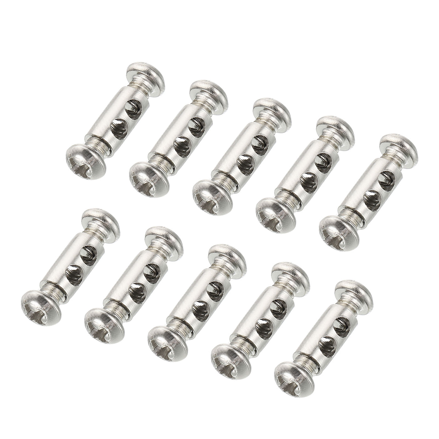 Harfington 5.3x10mm Wire Rope Clips, 20 Pcs Steel Cable Clamps 3mm Double Holes Wire Lock Rope Fittings Clip with M4*0.7 Screws for Cable