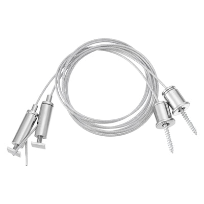 Harfington 1m/3.3ft 4 Set Ceiling Hanging Wire Cable Kit with Square Nail, Style 2