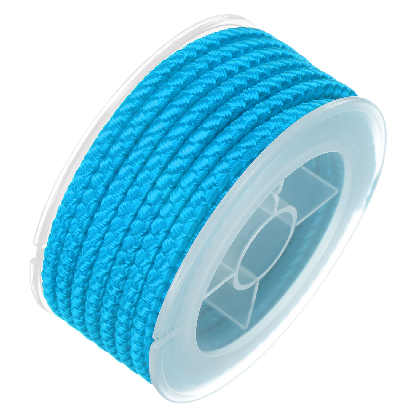 Harfington Nylon Thread Twine Beading Cord 4mm Braided String 3.2M/10.5 Feet, Bright Blue