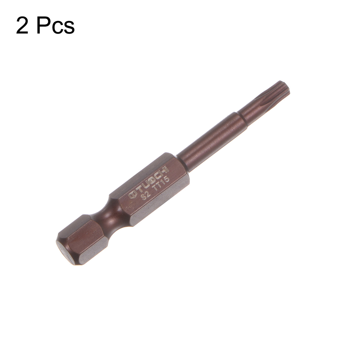 Harfington 2Stück T15 Torx Bit 1/4" Sechskantschaft 2" Länge Magnetische Sicherheit Stern Schraubendreher Elektrowerkzeug, Rot