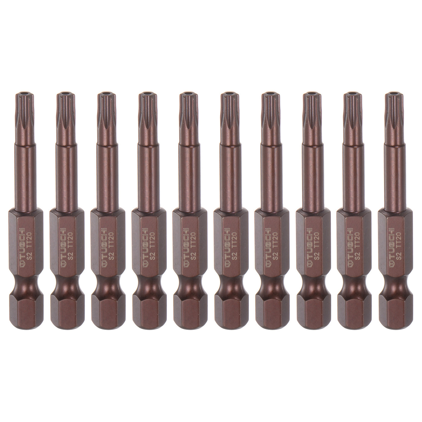 Harfington 10Stück T20 Torx Bit 1/4" Sechskantschaft 2" Länge Magnetische Sicherheit Stern Schraubendreher Elektrowerkzeug, Rot