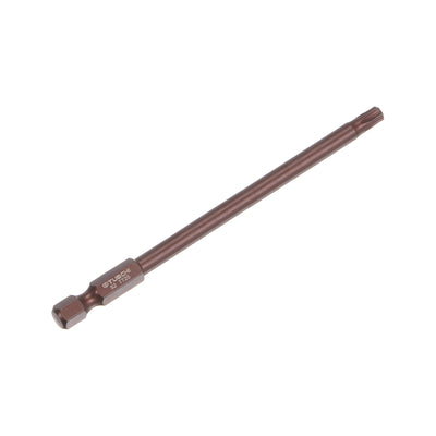 Harfington 10Stk. T25 Torx Schraubendreher Stern Bit Sicherheit magnetische Bits 1/4" Sechskantschaft 4" Länge rot