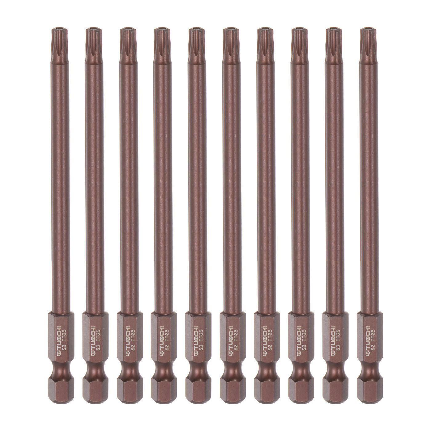 Harfington 10Stk. T25 Torx Schraubendreher Stern Bit Sicherheit magnetische Bits 1/4" Sechskantschaft 4" Länge rot