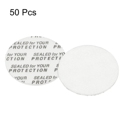 Harfington 30mm/1.18" Foam Lid Liner, 50 Pack PS Foam Resistant Tamper Pressure Sensitive Seal for Bottle Cap Liners Seals