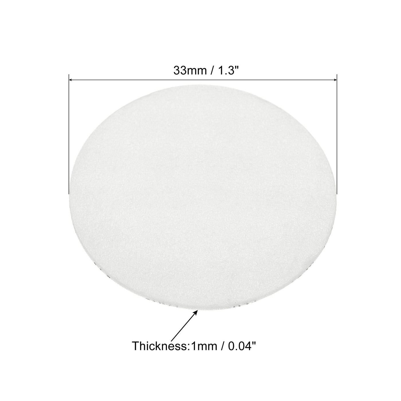 Harfington 33mm/1.3" Foam Lid Liner, 50 Pack PS Foam Resistant Tamper Pressure Sensitive Seal for Bottle Cap Liners Seals