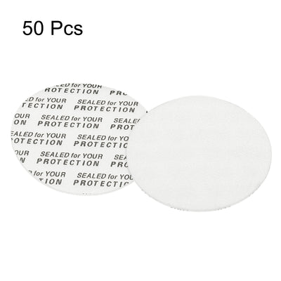 Harfington 35mm/1.38" Foam Lid Liner, 50 Pack PS Foam Resistant Tamper Pressure Sensitive Seal for Bottle Cap Liners Seals