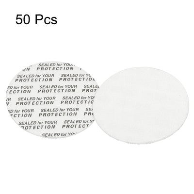 Harfington 45mm/1.77" Foam Lid Liner, 50 Pack PS Foam Resistant Tamper Pressure Sensitive Seal for Bottle Cap Liners Seals