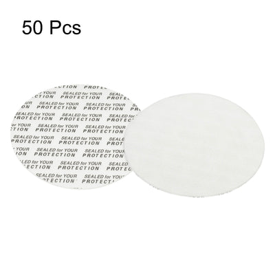 Harfington 50mm/1.97" Foam Lid Liner, 50 Pack PS Foam Resistant Tamper Pressure Sensitive Seal for Bottle Cap Liners Seals