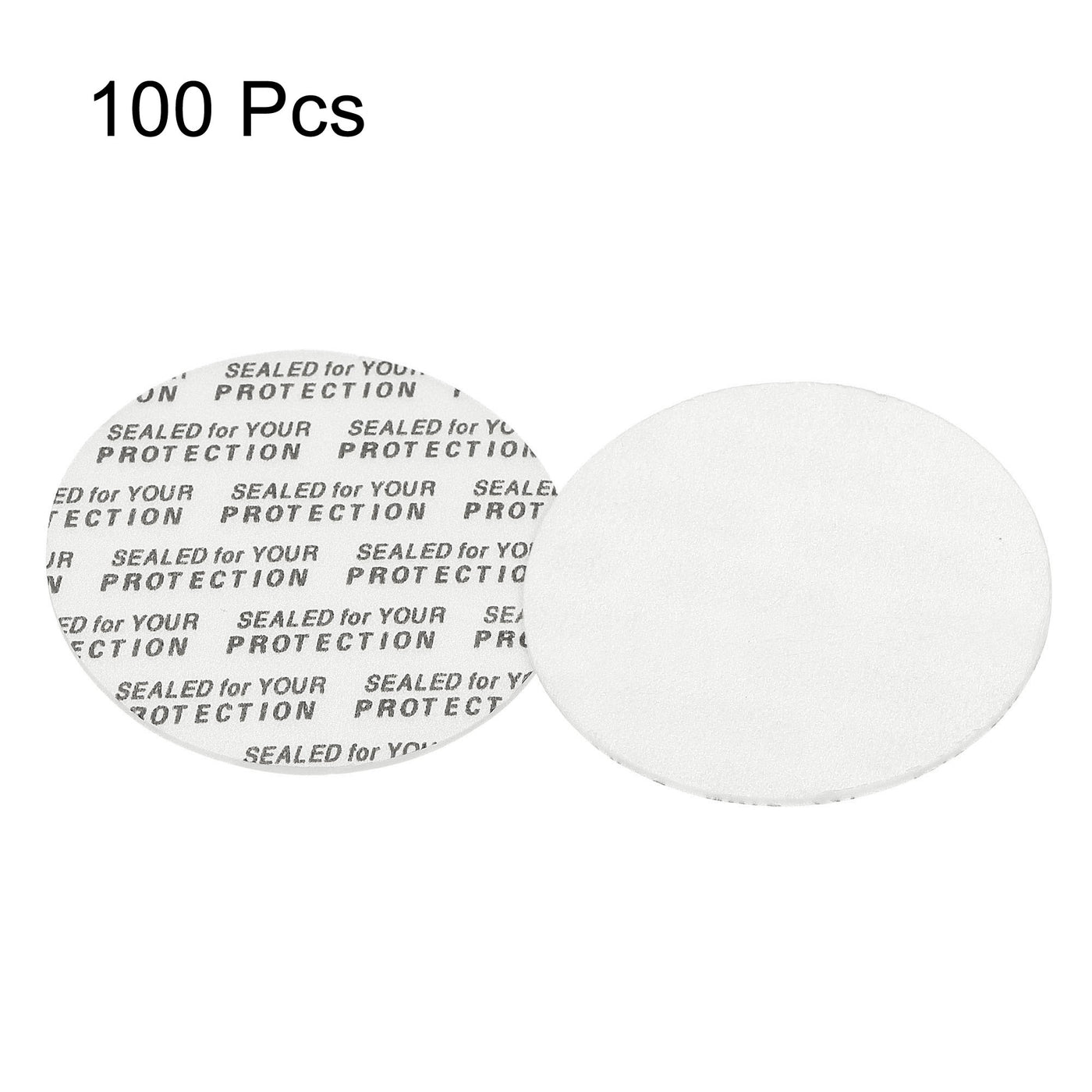 Harfington 40mm/1.57" Foam Lid Liner, 100 Pack PS Foam Resistant Tamper Pressure Sensitive Seal for Bottle Cap Liners Seals