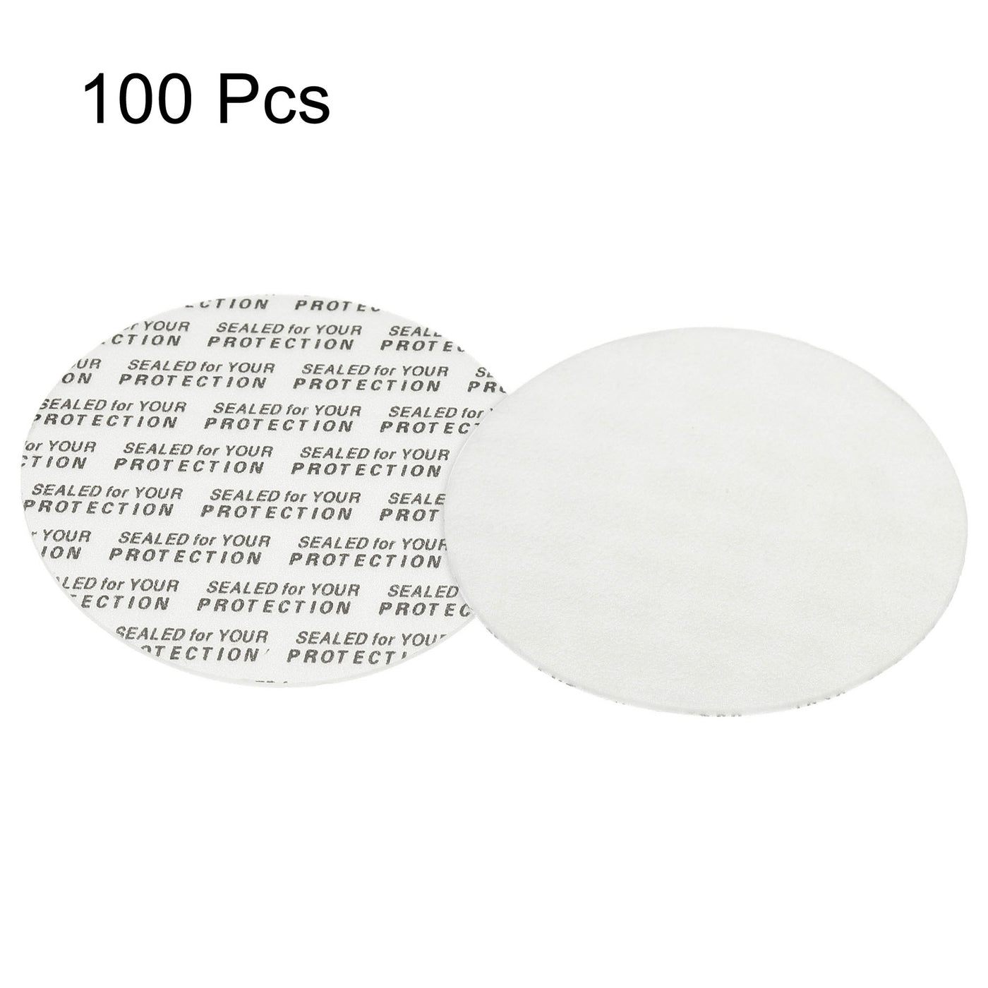 Harfington 58mm/2.28" Foam Lid Liner, 100 Pack PS Foam Resistant Tamper Pressure Sensitive Seal for Bottle Cap Liners Seals