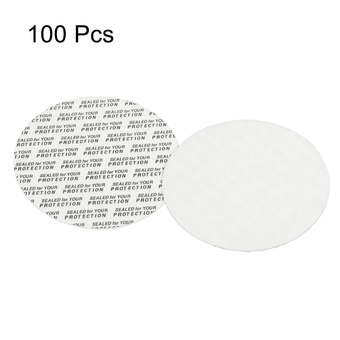 Harfington 65mm/2.56" Foam Lid Liner, 100 Pack PS Foam Resistant Tamper Pressure Sensitive Seal for Bottle Cap Liners Seals