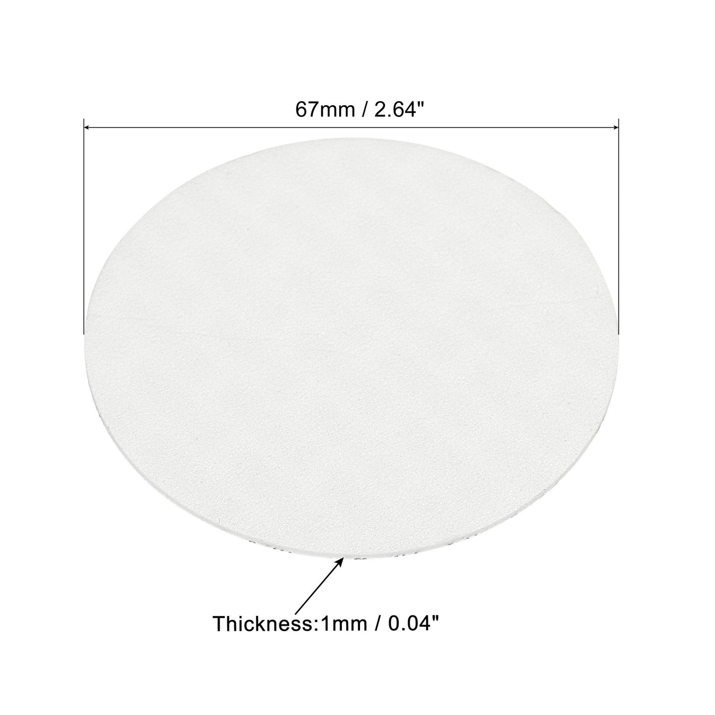 Harfington 67mm/2.64" Foam Lid Liner, 100 Pack PS Foam Resistant Tamper Pressure Sensitive Seal for Bottle Cap Liners Seals