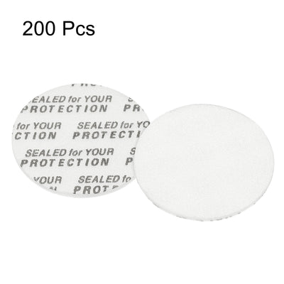 Harfington 28mm/1.1" Foam Lid Liner, 200 Pack PS Foam Resistant Tamper Pressure Sensitive Seal for Bottle Cap Liners Seals