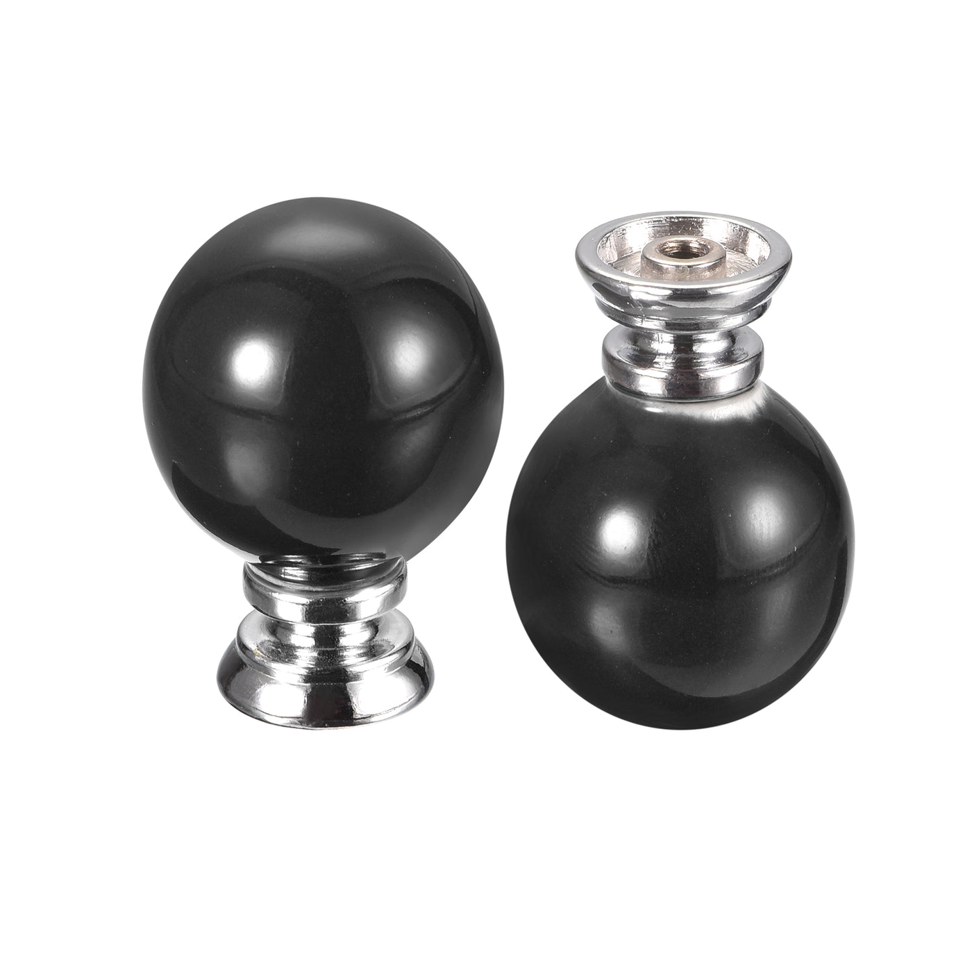 uxcell Uxcell 37x27mm Ceramic Drawer Knobs, 2pcs with Mounting Screws for Home Black