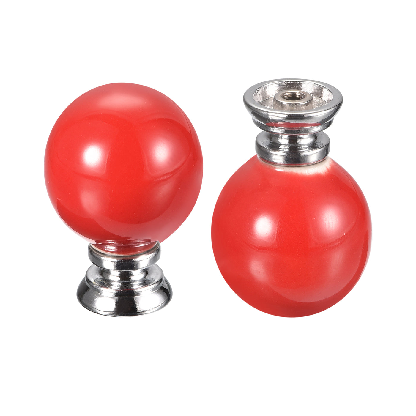 uxcell Uxcell 37x27mm Ceramic Drawer Knobs, 2pcs with Mounting Screws for Home Red