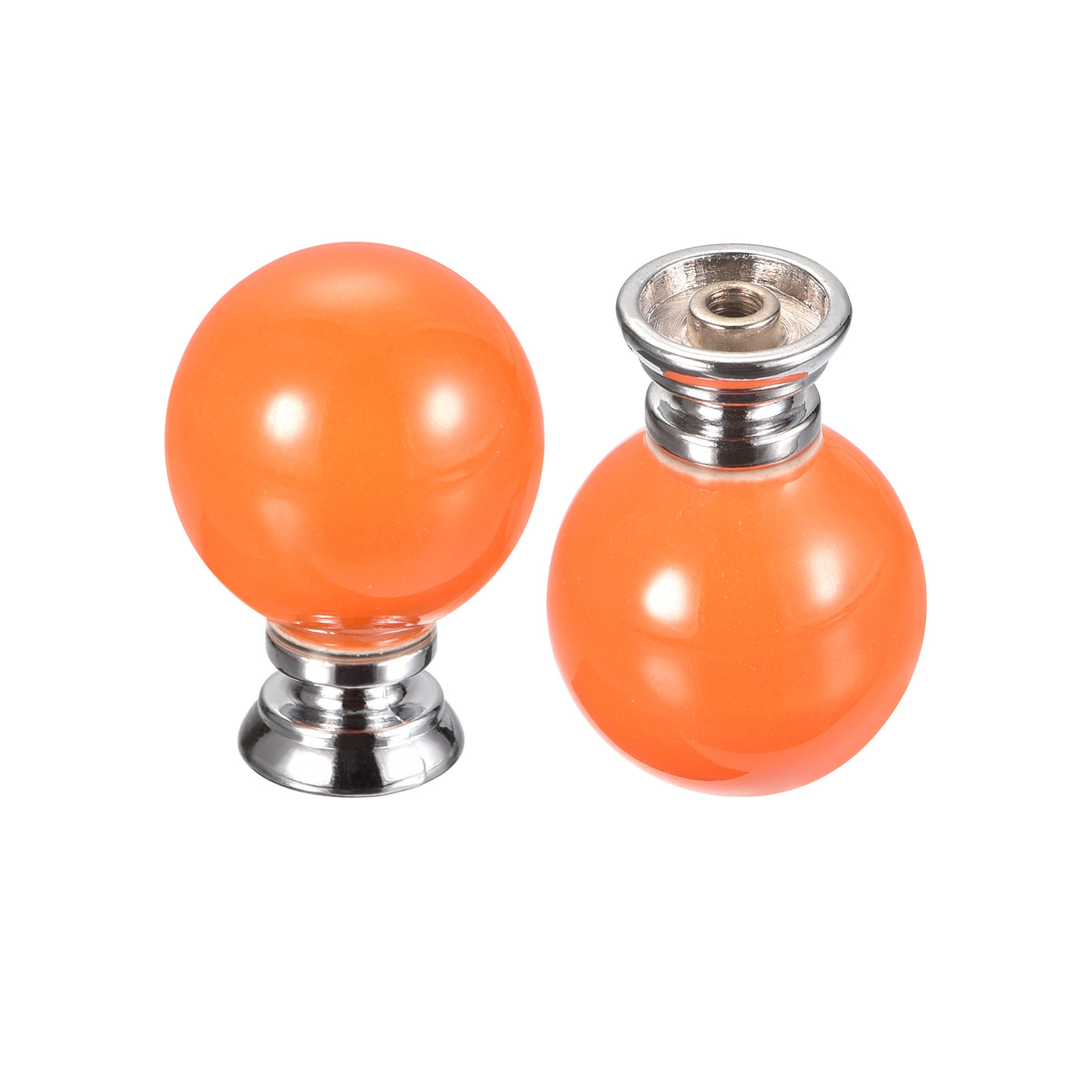 uxcell Uxcell 37x27mm Ceramic Drawer Knobs, 2pcs with Mounting Screws for Home Orange