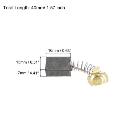 Harfington 10 Stück Kohlebürsten 16x13x7mm für Elektromotor Elektrowerkzeug Winkelschleifer Tischsäge Ersatz Reparatur