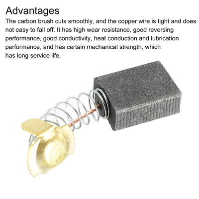 Harfington 10 Stück Kohlebürsten 16x13x7mm für Elektromotor Elektrowerkzeug Winkelschleifer Tischsäge Ersatz Reparatur