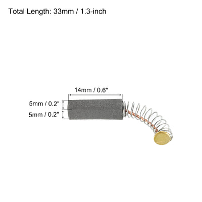 Harfington Carbon Brushes 0.6x0.2x0.2 Inch for Electric Motors Power Tool Angle Grinder Table Saw Spare Part Repair, 4 Pack