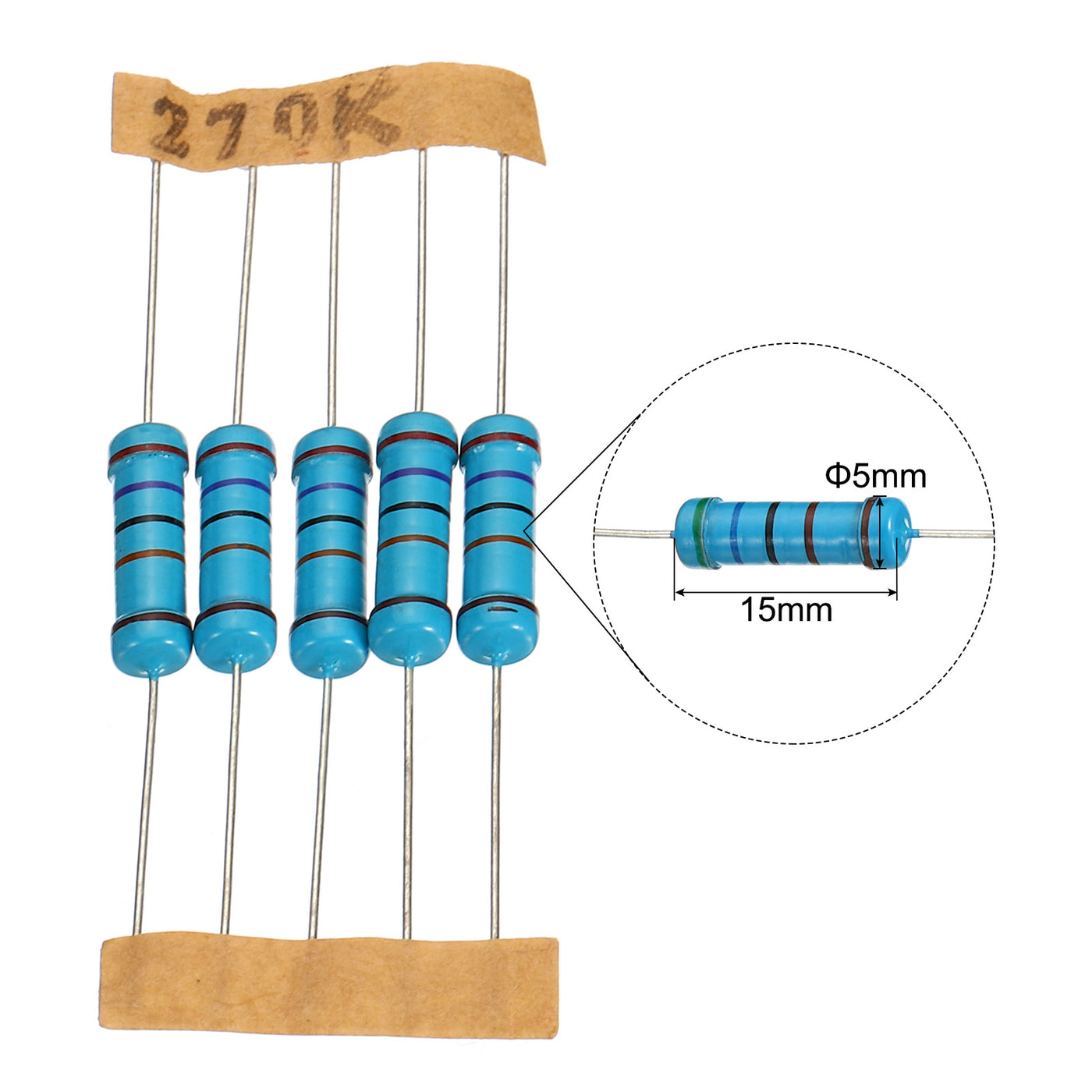 Harfington 150Stk Metall Folie Widerstand Sortiment Kit 1K Ohm - 820K Ohm 30 Werte 2W 1% Toleranz für DIY Projekte Experimente