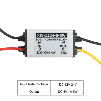 Harfington DC 12V 24V bis DC 5V 1A 5W Leistung Wandler Regulator Aluminium Schale für LED Solaranlage