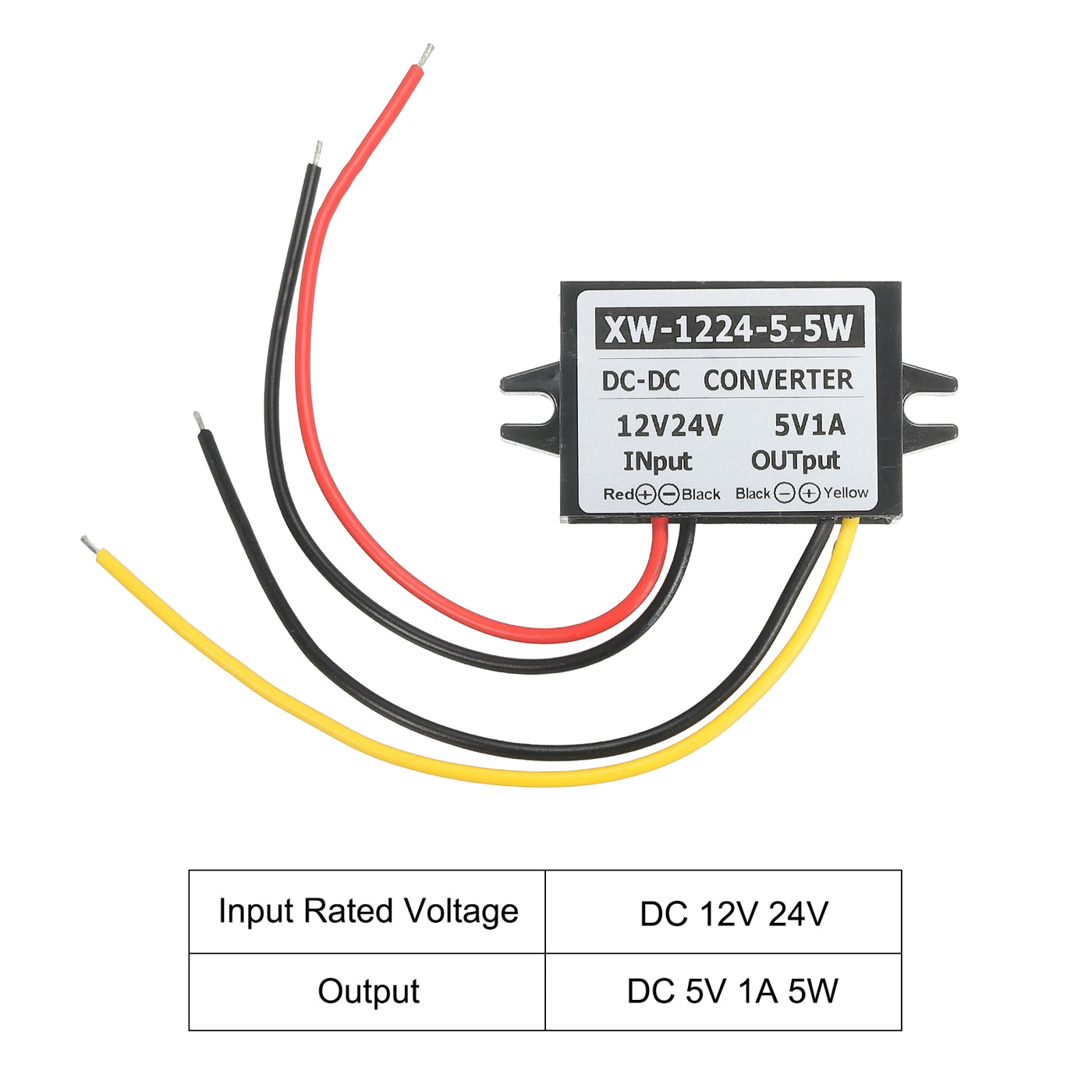 Harfington DC 12V 24V bis DC 5V 1A 5W Leistung Wandler Regler Plastik Schale für LED Solaranlage