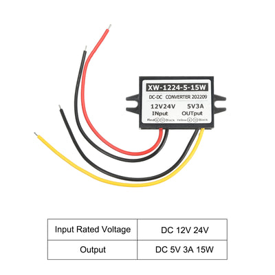 Harfington DC 12V 24V bis DC 5V 3A 15W Leistung Wandler Regler Plastik Schale für LED Solaranlage