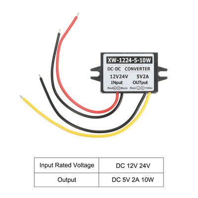 Harfington DC 12V 24V bis DC 5V 2A 10W Leistung Wandler Regler Plastik Schale für LED Solaranlage