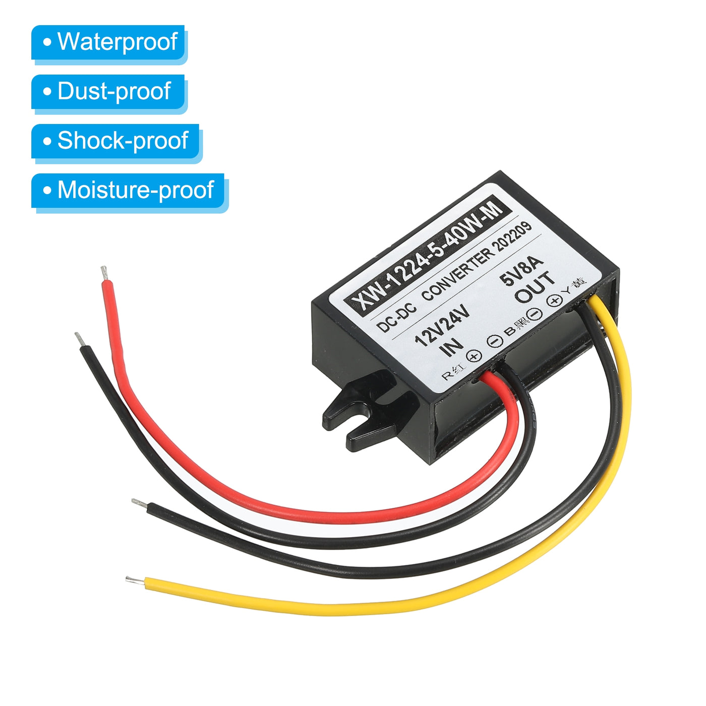 Harfington DC 12V 24V bis DC 5V 8A 40W Leistung Wandler Regler Plastik Schale für LED Solaranlage