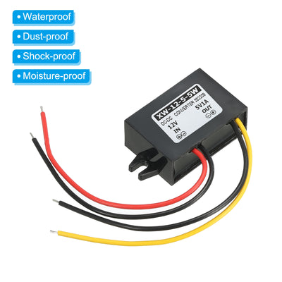 Harfington DC 12V bis DC 5V 1A 5W Leistung Wandler Regler Plastik Schale für LED Solaranlage