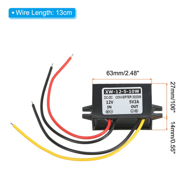 Harfington DC 12V bis DC 5V 2A 10W Leistung Wandler Regler Plastik Schale für LED Solaranlage