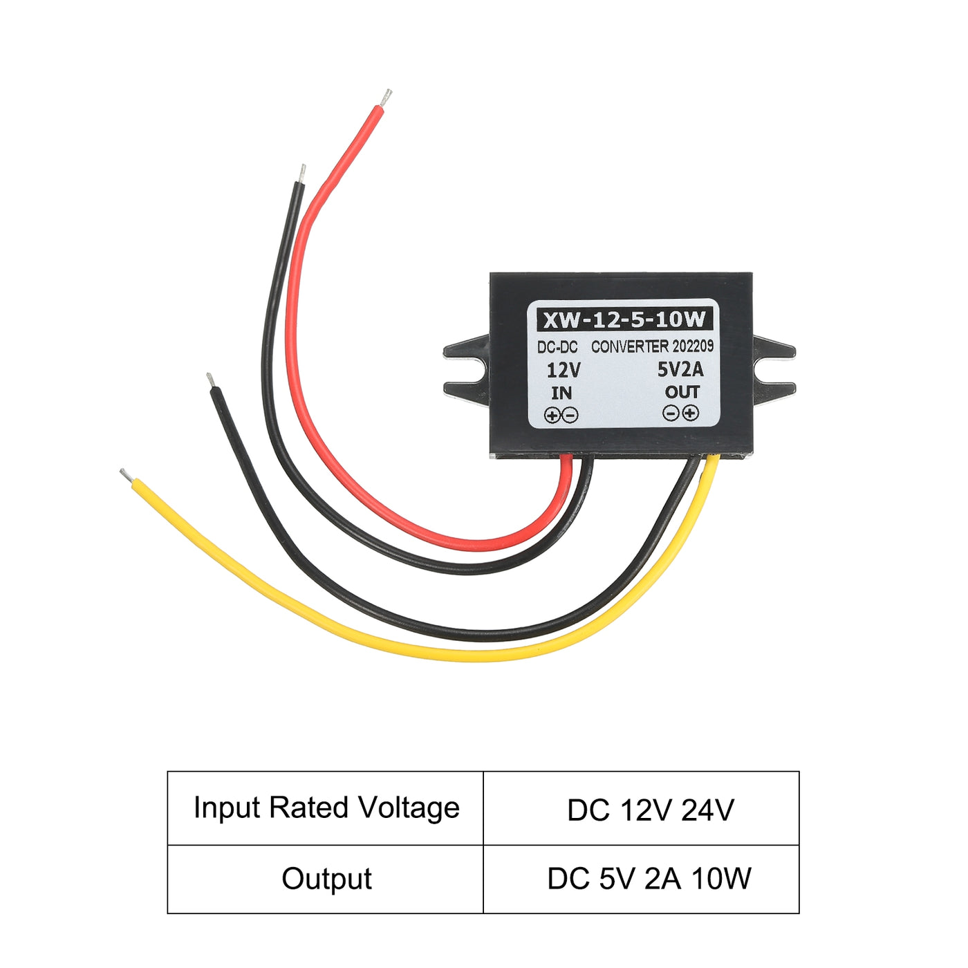 Harfington DC 12V bis DC 5V 2A 10W Leistung Wandler Regler Plastik Schale für LED Solaranlage