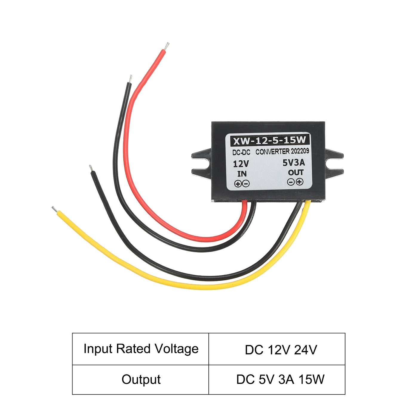 Harfington DC 12V bis DC 5V 3A 15W Leistung Wandler Regler Plastik Schale für LED Solaranlage