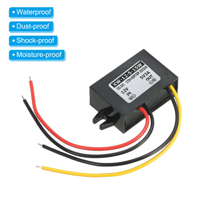 Harfington DC 12V bis DC 5V 3A 15W Leistung Wandler Regler Plastik Schale für LED Solaranlage