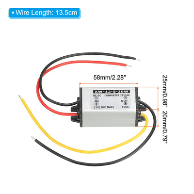 Harfington DC 12V bis DC 5V 6A 30W Leistung Wandler Regulator Aluminium Schale für LED Solaranlage