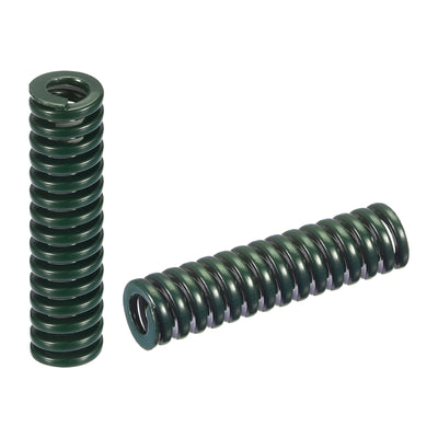 Harfington Uxcell 3D Printer Die Spring, 2pcs 10mm OD 40mm Long Spiral Stamping Compression Green