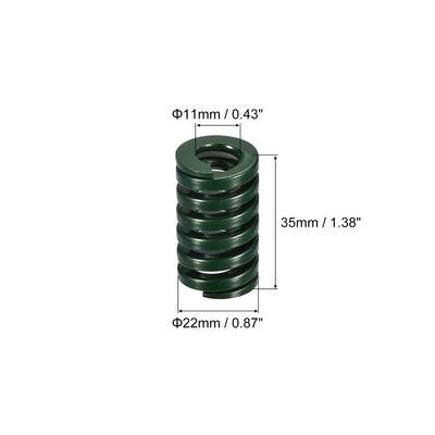 Harfington Uxcell 3D Printer Die Spring, 1pcs 22mm OD 35mm Long Spiral Stamping Compression Green