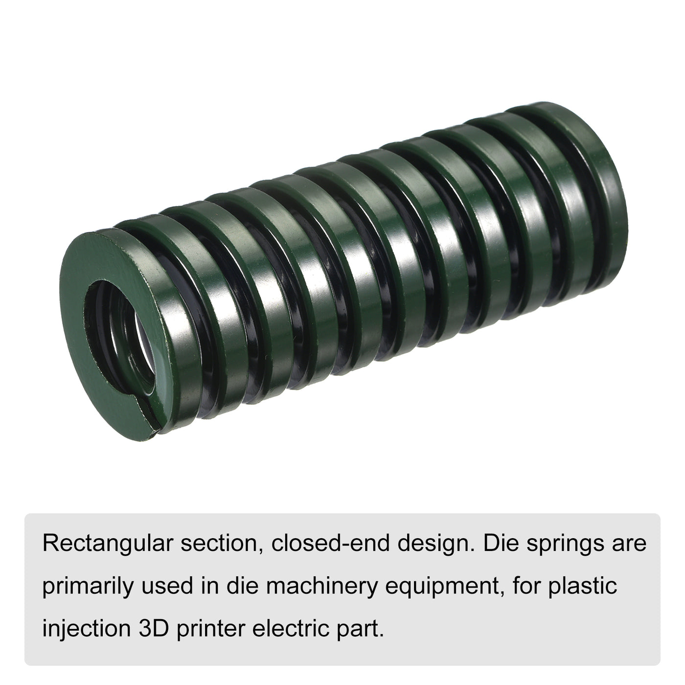 uxcell Uxcell 3D Printer Die Spring, 1pcs 35mm OD 90mm Long Spiral Stamping Compression Green