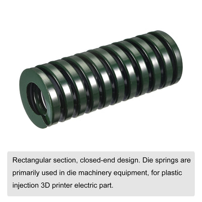 Harfington Uxcell 3D Printer Die Spring, 1pcs 35mm OD 100mm Long Spiral Stamping Compression Green