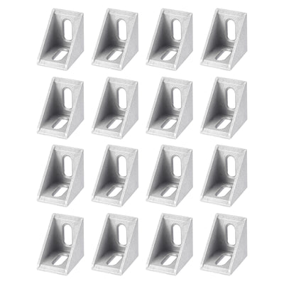 uxcell Uxcell 16Stk Innenecke Klammer Zwickel 40x40x30mm 3040 Winkel Anschlüsse für 3030/3060 Serie Aluminum Strangpressen Profil Silber