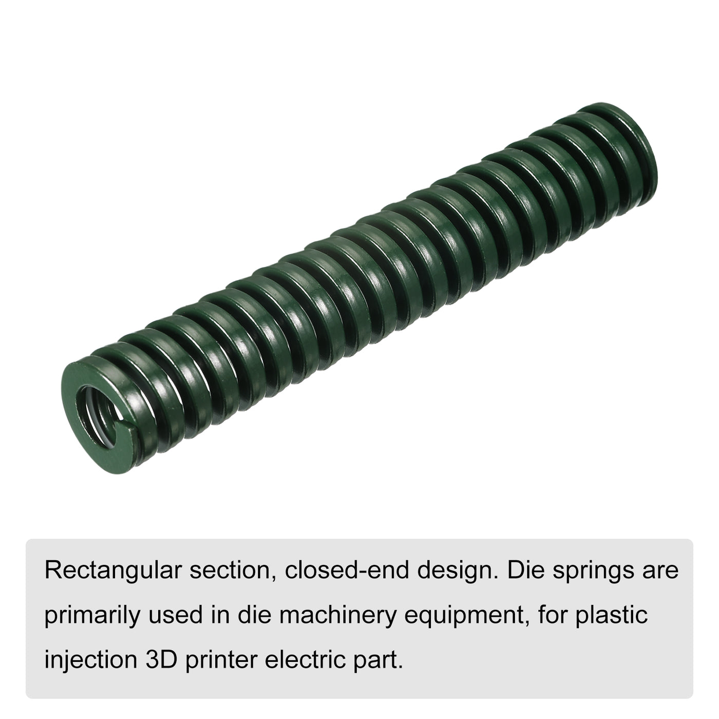 uxcell Uxcell 3D Printer Die Spring, 1pcs 18mm OD 100mm Long Spiral Stamping Compression Green