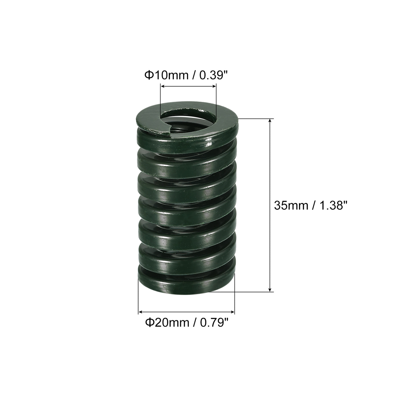 uxcell Uxcell 3D Printer Die Spring, 2pcs 20mm OD 35mm Long Spiral Stamping Compression Green