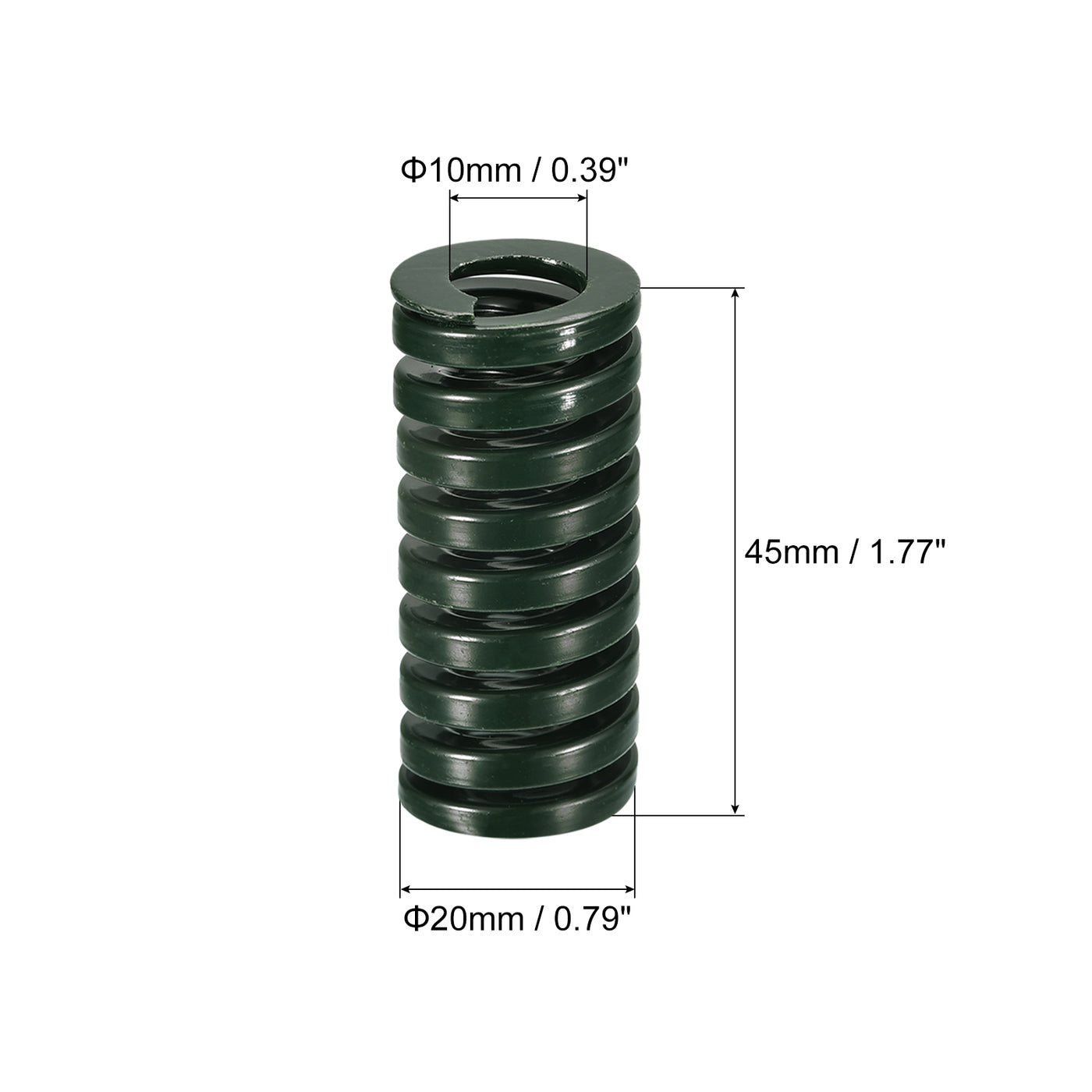 uxcell Uxcell 3D Printer Die Spring, 1pcs 20mm OD 45mm Long Spiral Stamping Compression Green