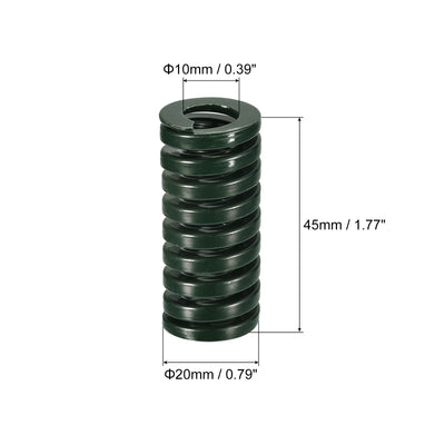 Harfington Uxcell 3D Printer Die Spring, 1pcs 20mm OD 45mm Long Spiral Stamping Compression Green